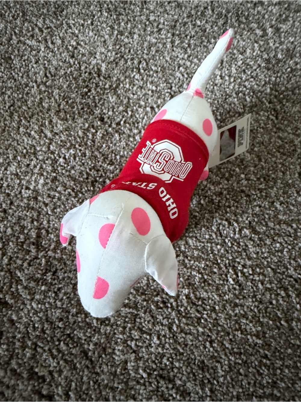 PINK Ohio State Plush Dog - NWT - Picture 2 of 4